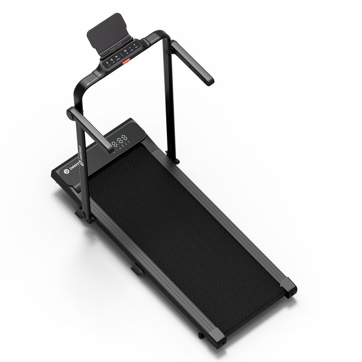 DeerRun A6 Plus Quiet 2-in-1 Foldable Treadmill for Home Walk, Run &amp; Save Space -With 5% Incline, Handlebar &amp; Full Display Screen