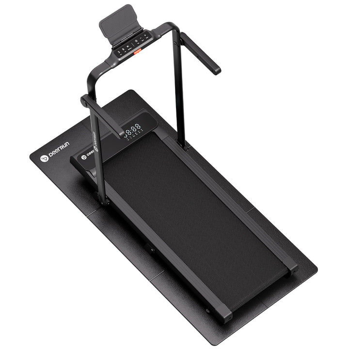 DeerRun A6 Plus Quiet 2-in-1 Foldable Treadmill for Home Walk, Run &amp; Save Space -With 5% Incline, Handlebar &amp; Full Display Screen