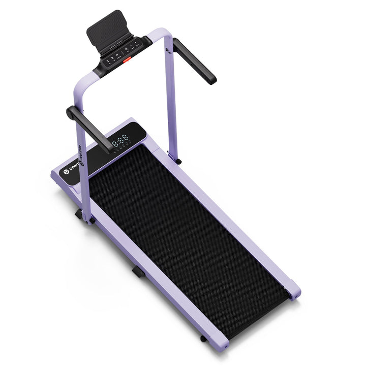 DeerRun A6 Plus Handle 5% Incline 2 in 1 Foldable Treadmill with Whole Screen Upgraded Chip &amp; NFC Support | 300 lbs, 7.5 mph, Purple