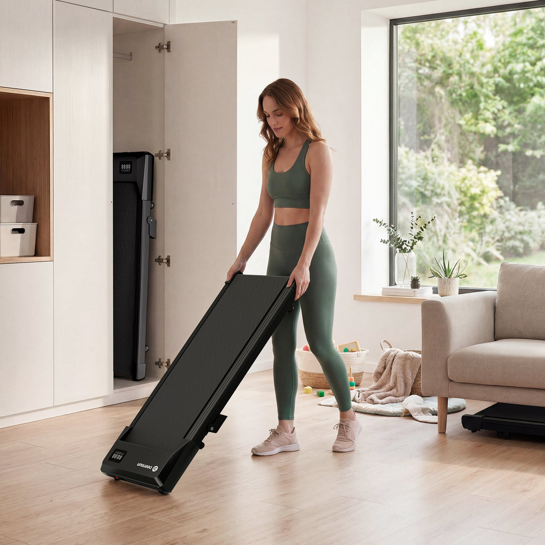 DeerRun Q2 Urban 7% Incline Under-desk Walking Pad with Smart Control | Black