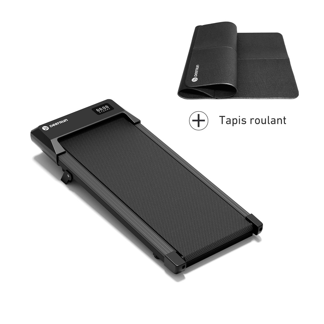 DeerRun Q2 Urban 7% Incline Under-desk Walking Pad with Smart Control | Black