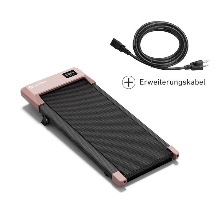 DeerRun Q2 Urban 7% Incline Under-desk Walking Pad with Smart Control | Rose Gold