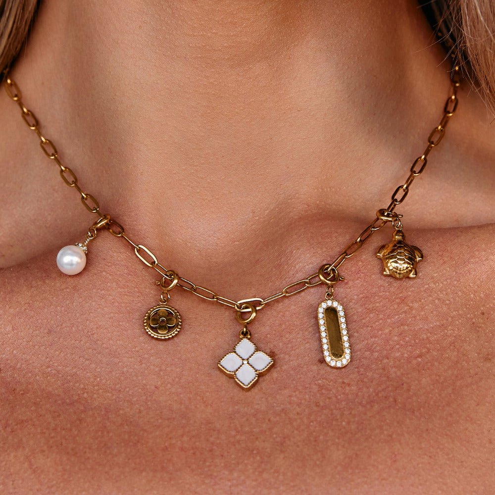 Crystal &amp; Pearl Charm