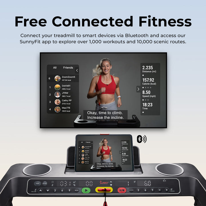 OneClick-Fold 20" Smart Auto Incline Treadmill With No Assembly Required