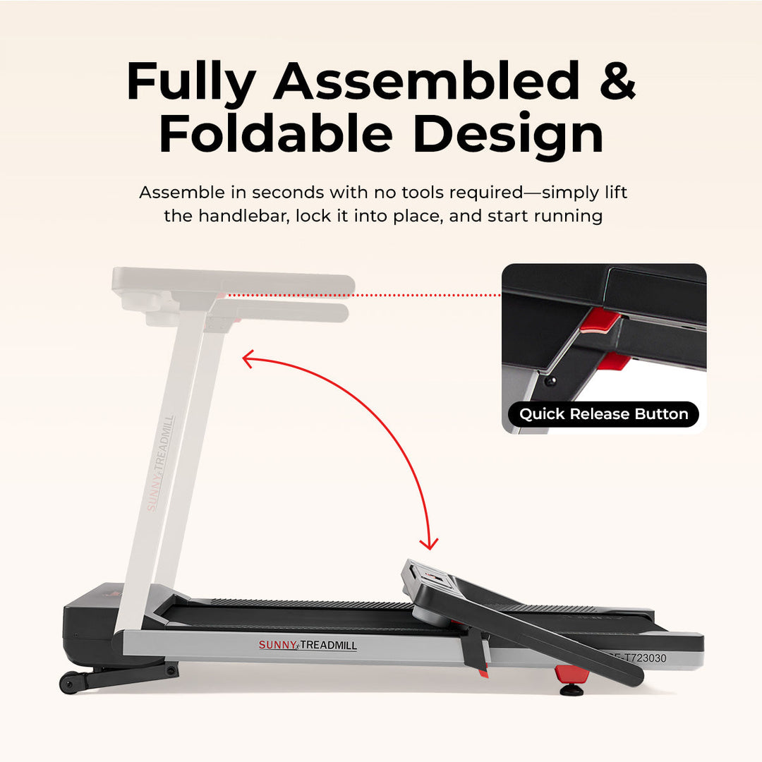 OneClick-Fold 20" Smart Auto Incline Treadmill With No Assembly Required