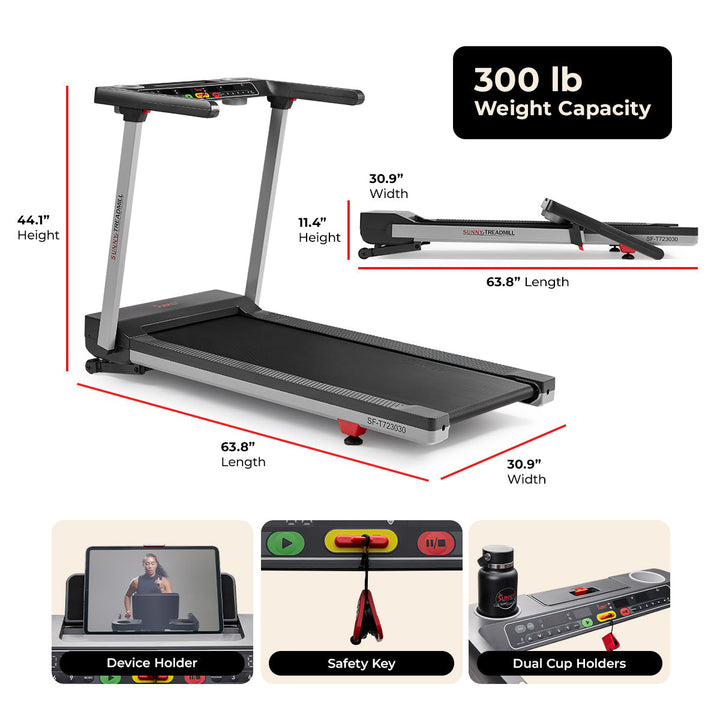 OneClick-Fold 20" Smart Auto Incline Treadmill With No Assembly Required