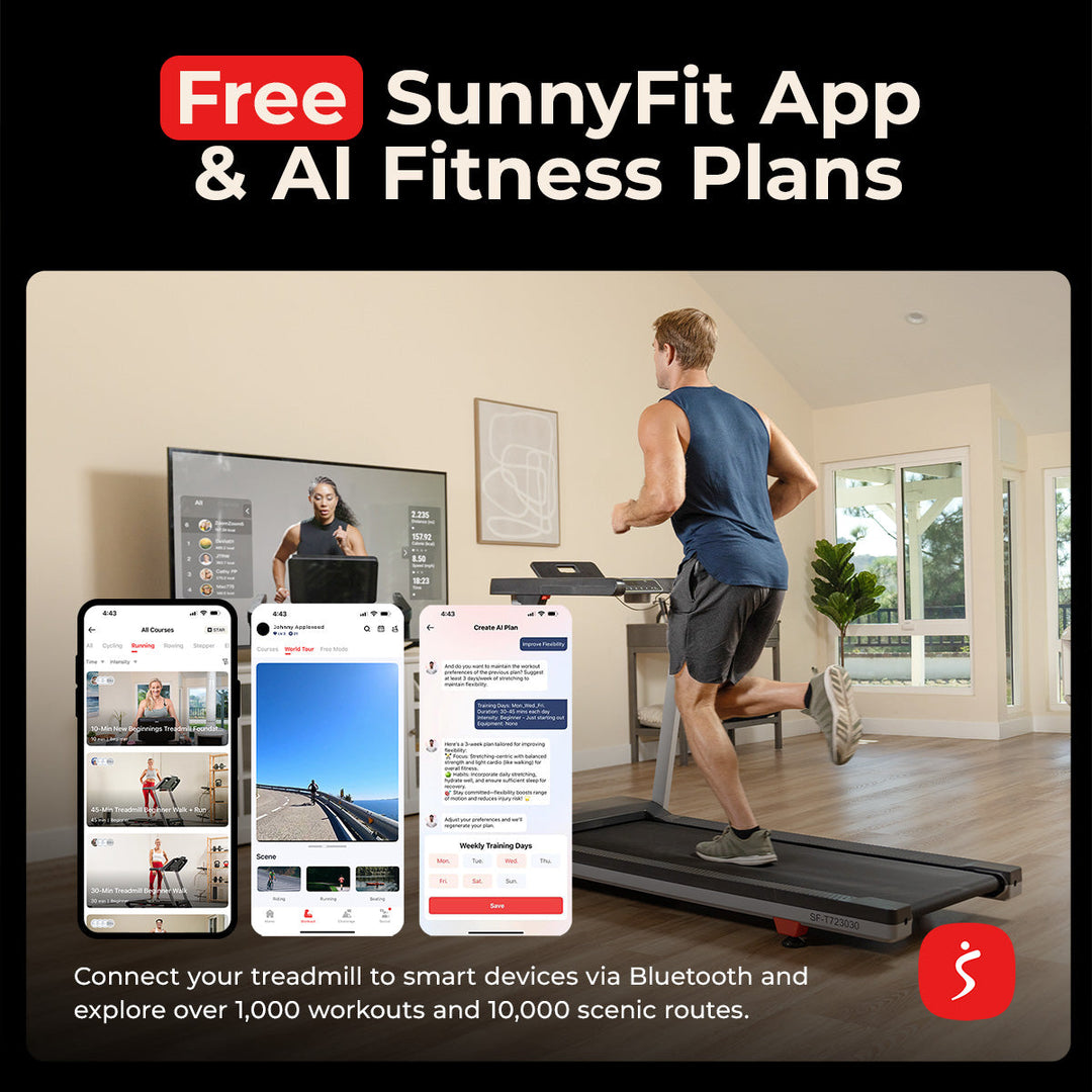 OneClick-Fold 20" Smart Auto Incline Treadmill With No Assembly Required